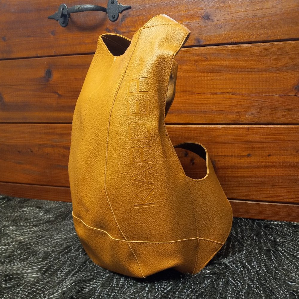 Karder Caramel Leather Tortoise Backpack, Anti-theft.